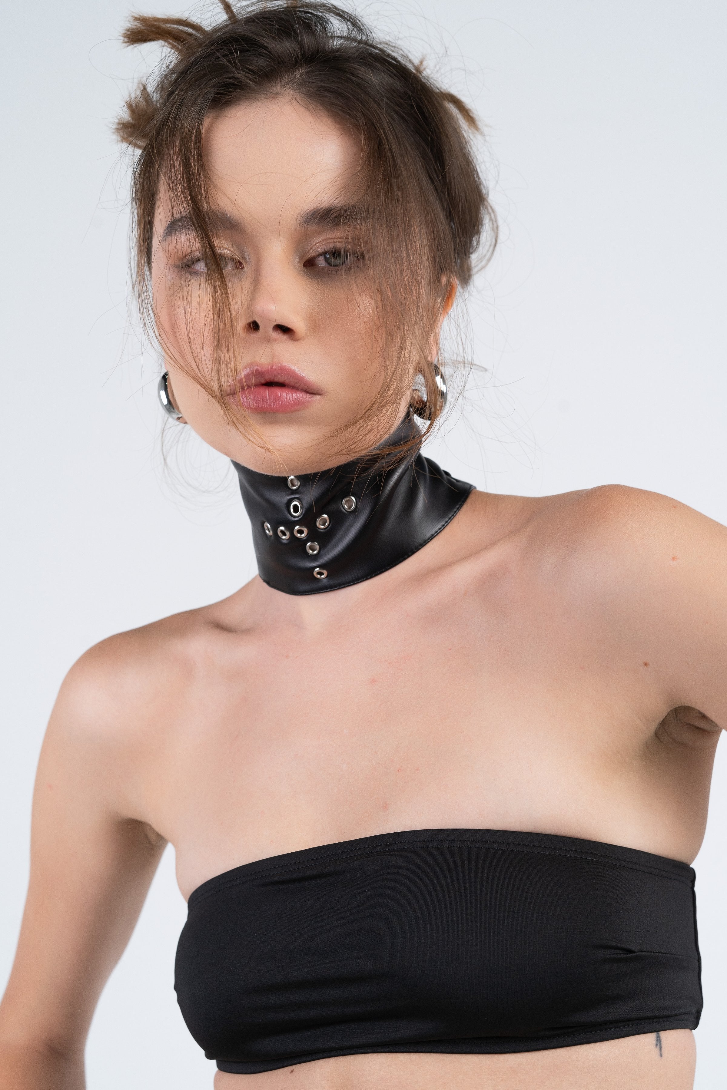 Cross Choker - Efecto Piel *Exclusiva Online*