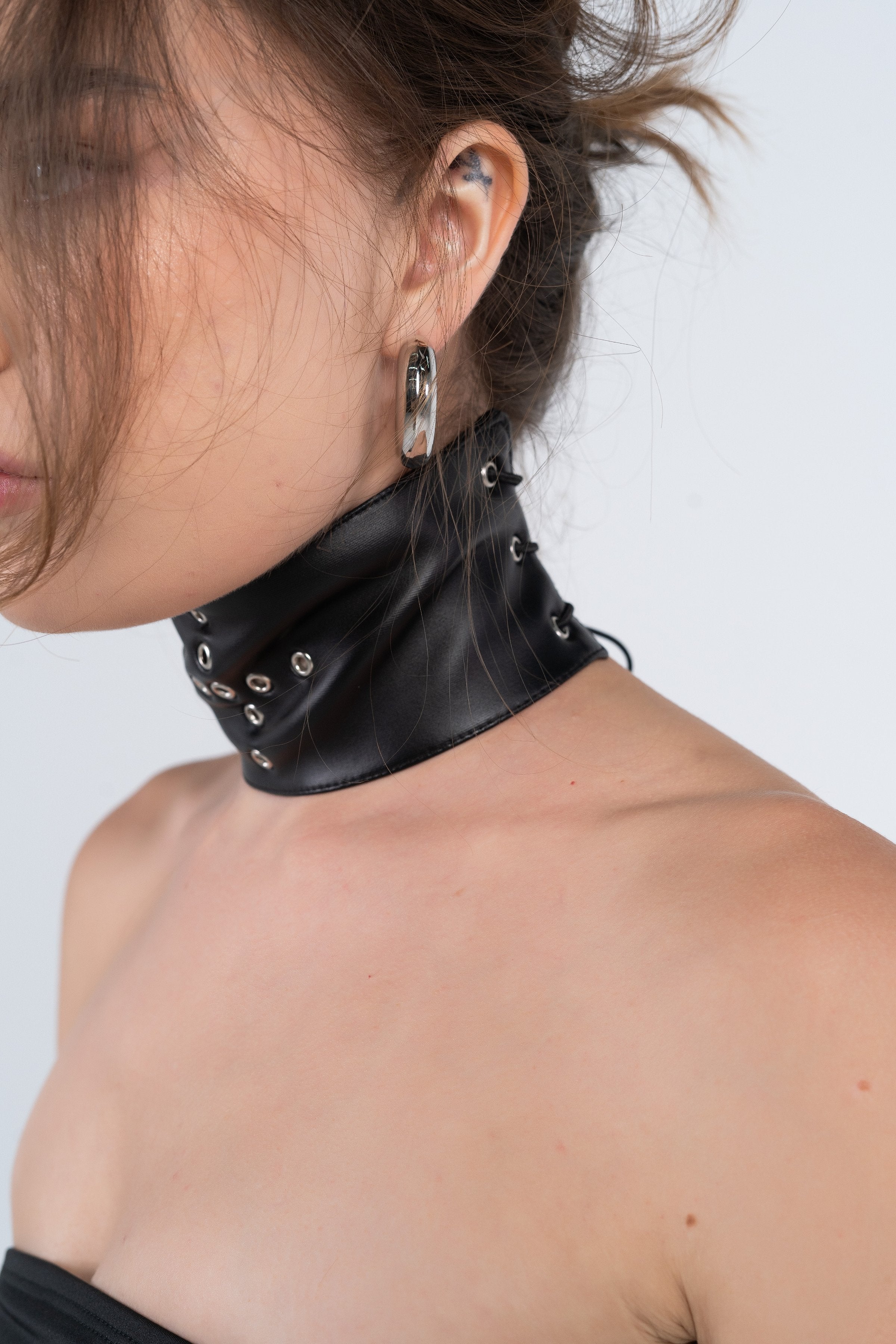 Cross Choker - Efecto Piel *Exclusiva Online*
