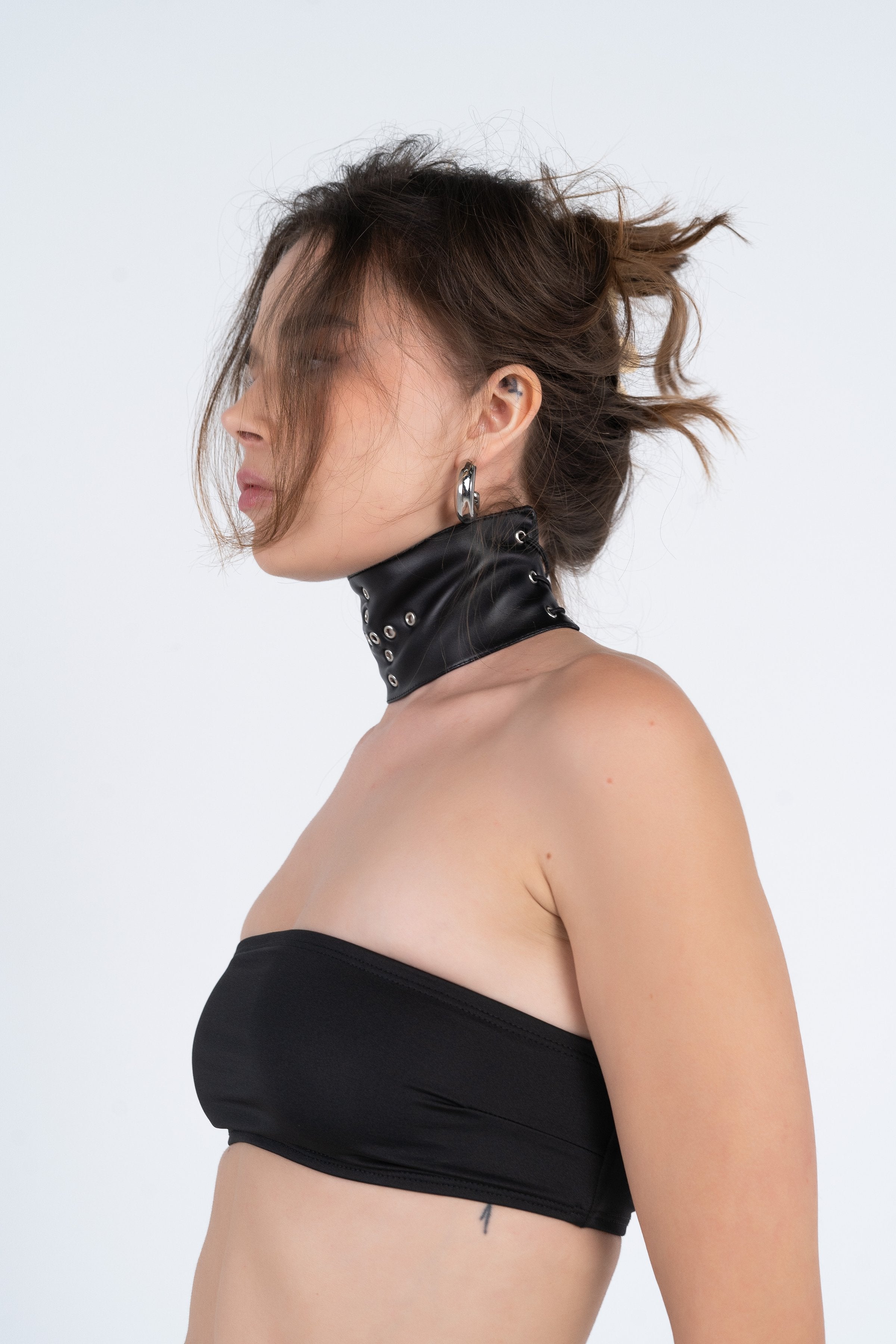 Cross Choker - Efecto Piel *Exclusiva Online*