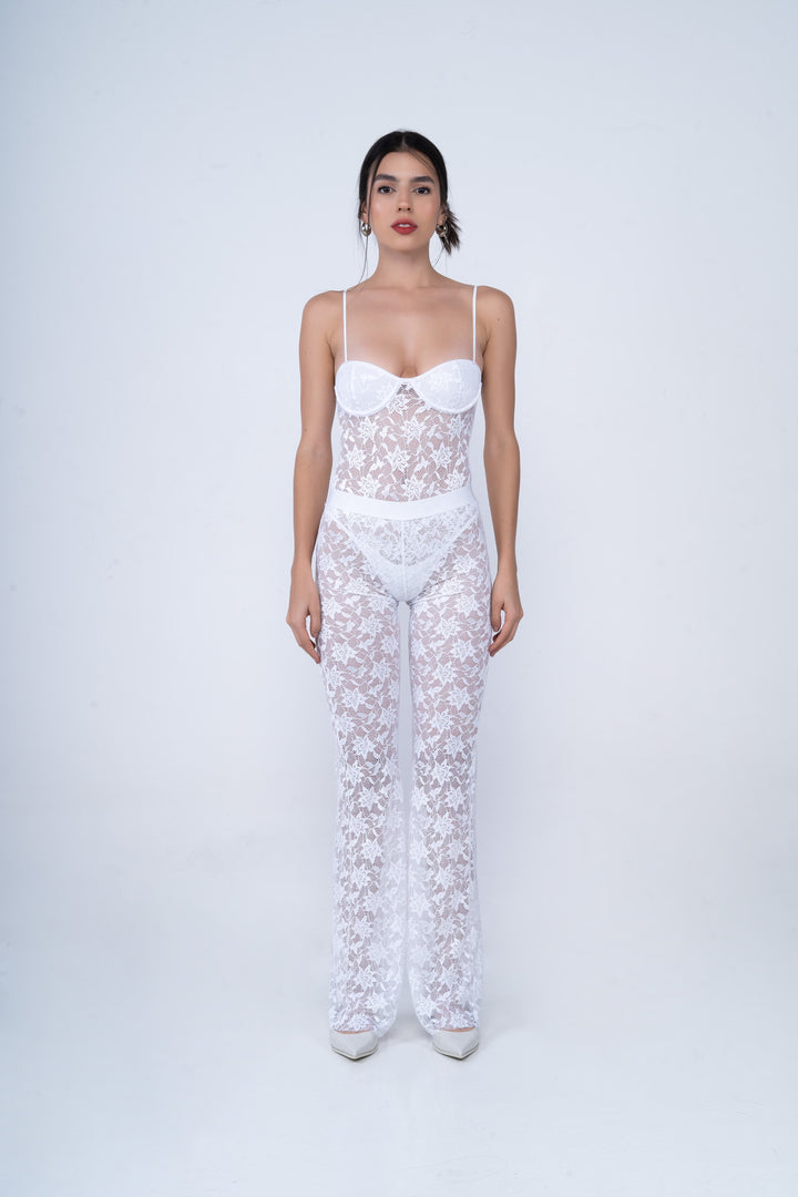 Flirt Lace Pants - Blanco