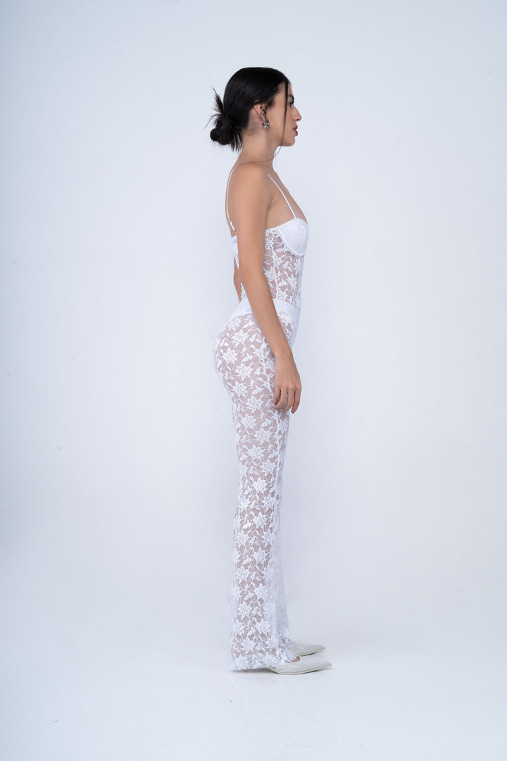 Flirt Lace Pants - Blanco