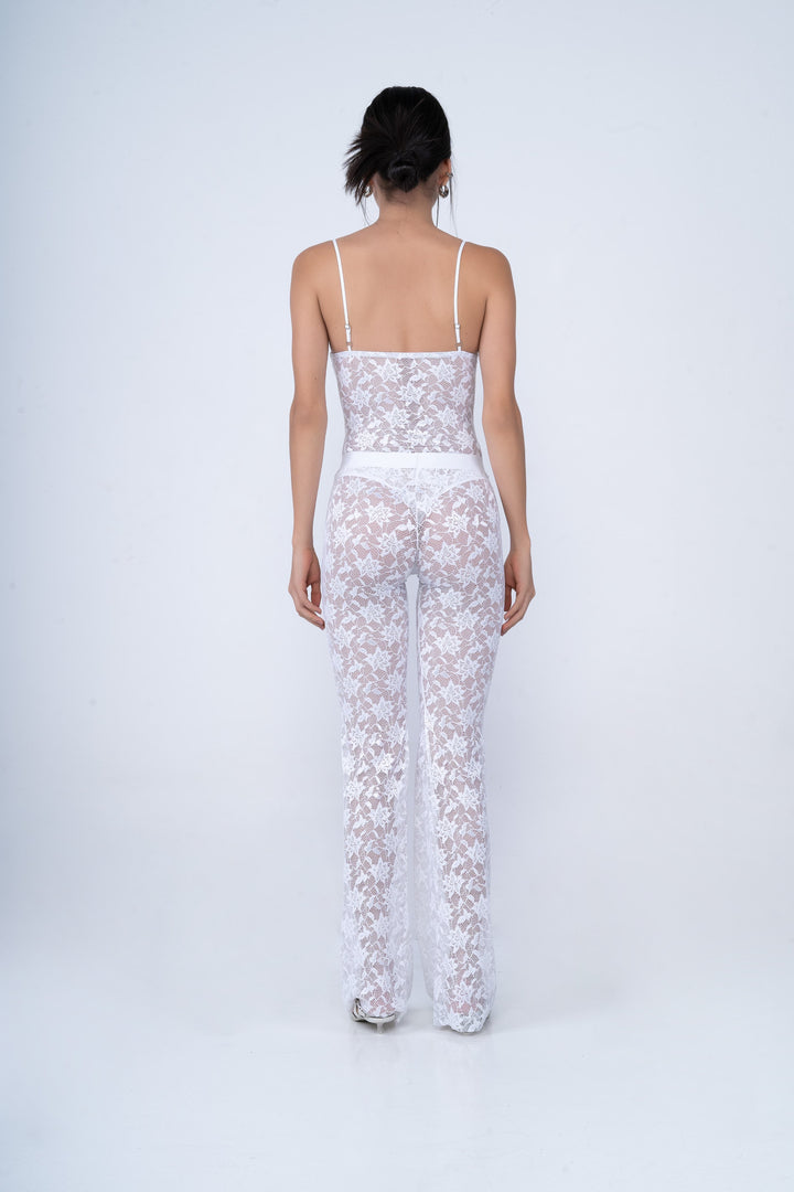 Flirt Lace Pants - Blanco